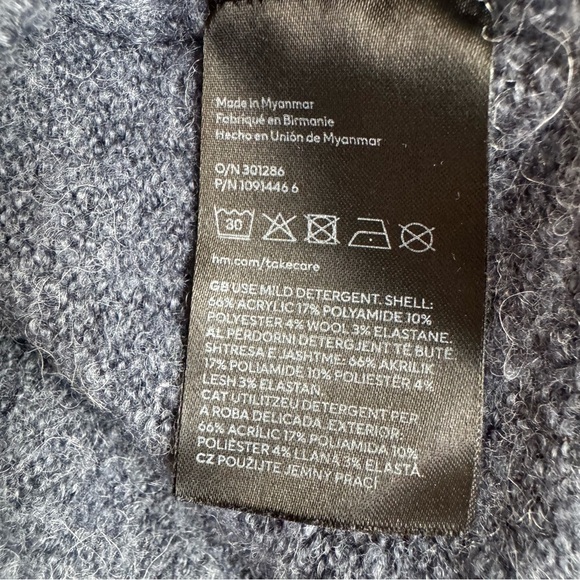 H&M Blue Flounce Trim Cardigan Sweater Soft Baby girl 18M - Picture 5 of 6